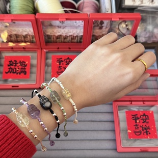 贝奇手作· 2026马年十二生肖开运貔貅水晶手绳925银 纯手工编绳