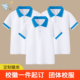 纯棉班服夏季 t恤男生白色polo衬衫 校服男童短袖 35实验小学生同款