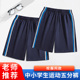 藏青色女童休闲五分裤 男童短裤 两道杠儿童运动短裤 子夏季 校服裤