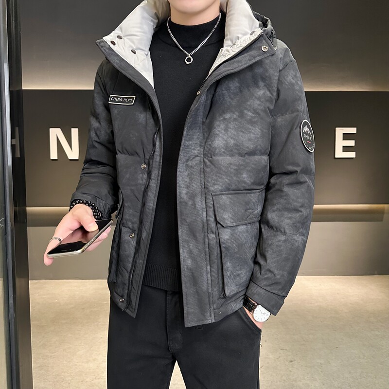 新款男士连帽白鸭绒羽绒服YRF8033-P165,男装羽绒服,星座304B