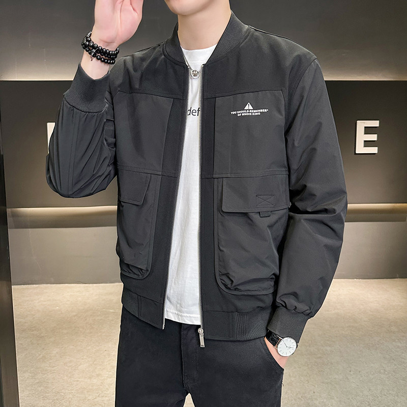 新款男士休闲夹克拉链棒球服小外套JK3016-P80图片