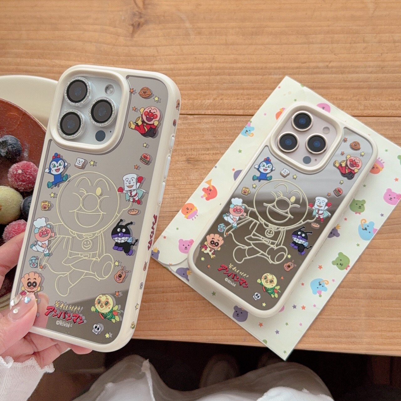 日系卡通镜面线条超人适用iphone16pro手机壳苹果17新款