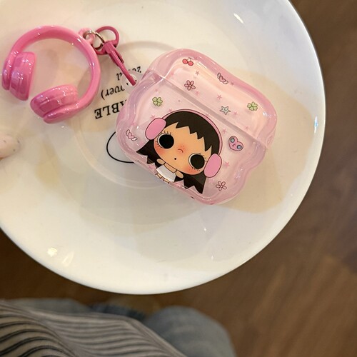 ins可爱粉色听歌女孩小玉airpods5保护套airpod4适用苹果pro3耳机壳二代无线蓝牙1第三代2代airpodpro四代盒