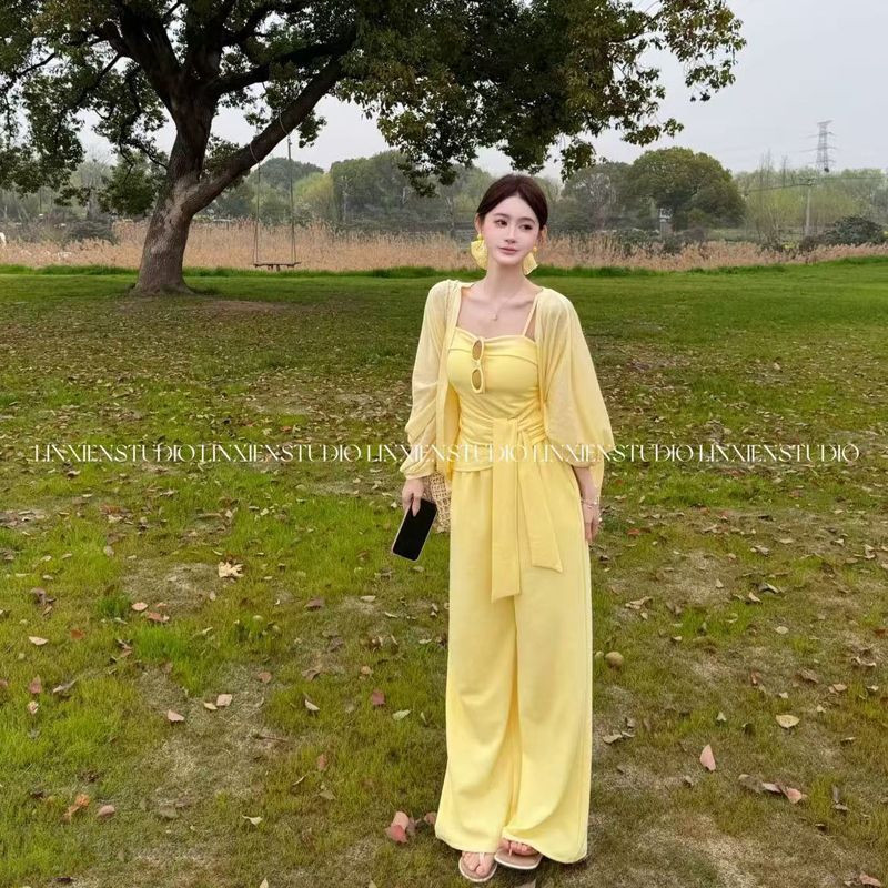 巨好看春夏漂亮套装女三件套