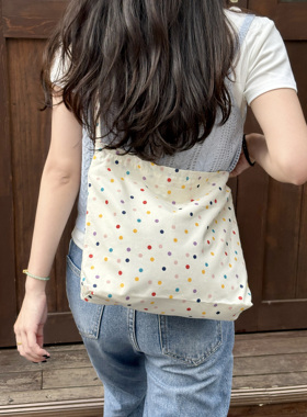 LU 设计师包包女斜挎包小众夏天韩系ins布包慵懒风帆布包2024新款