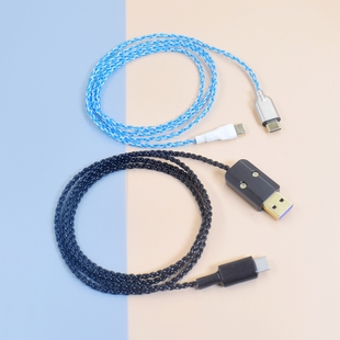 超细AR眼镜数据线8K单晶铜镀银USB C鼠标线XTRFY MW5500有线连接鼠标伞绳线TypeC电脑柔软西城外设WEST LAB