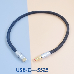 适用Lotoo乐图 缪尼尔Mjolnir 菊花台PD 12V 20V公对公2.1转2.5mm GX16-2P USB-C LEMO发烧升级直流DC电源线