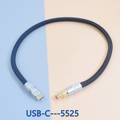 适用Lotoo乐图 缪尼尔Mjolnir 菊花台PD 12V 20V公对公2.1转2.5mm GX16-2P USB-C LEMO发烧升级直流DC电源线