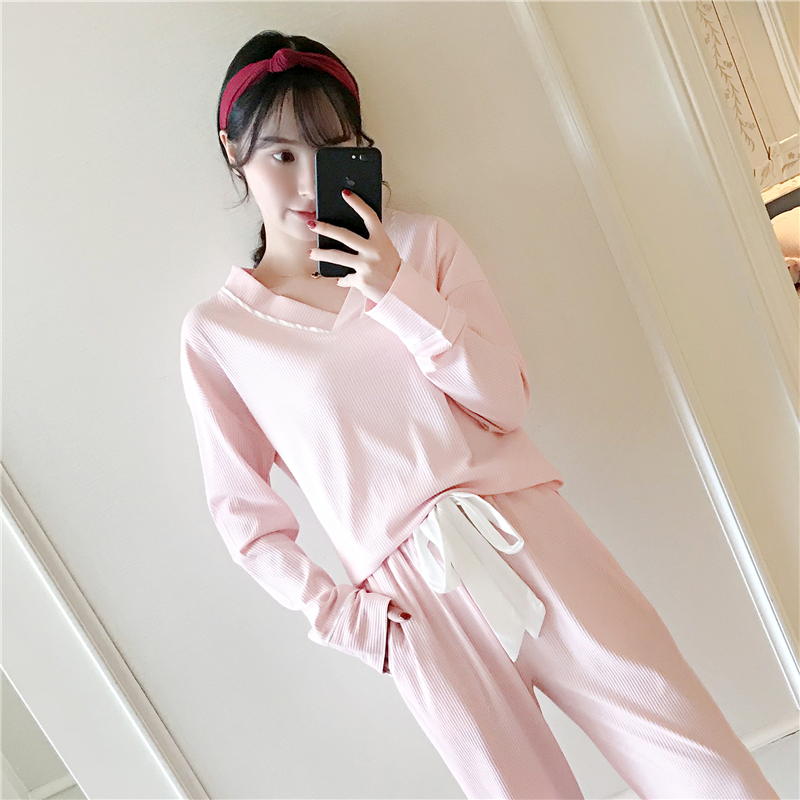 罗纹棉家居服套装