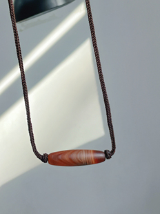 天然缠丝红玛瑙勒子手工编绳项链 手工定制8股手工编绳