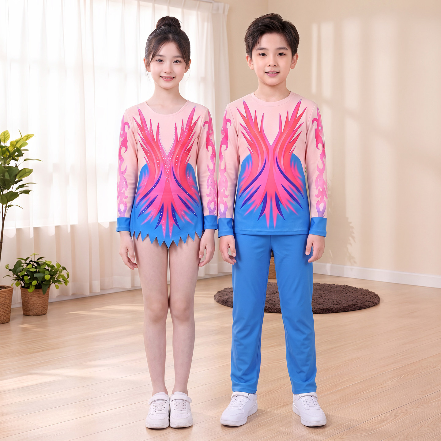 儿童艺术体操服装竞技健美比赛服
