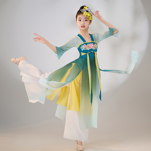 儿童襦裙扇子舞纱衣女童