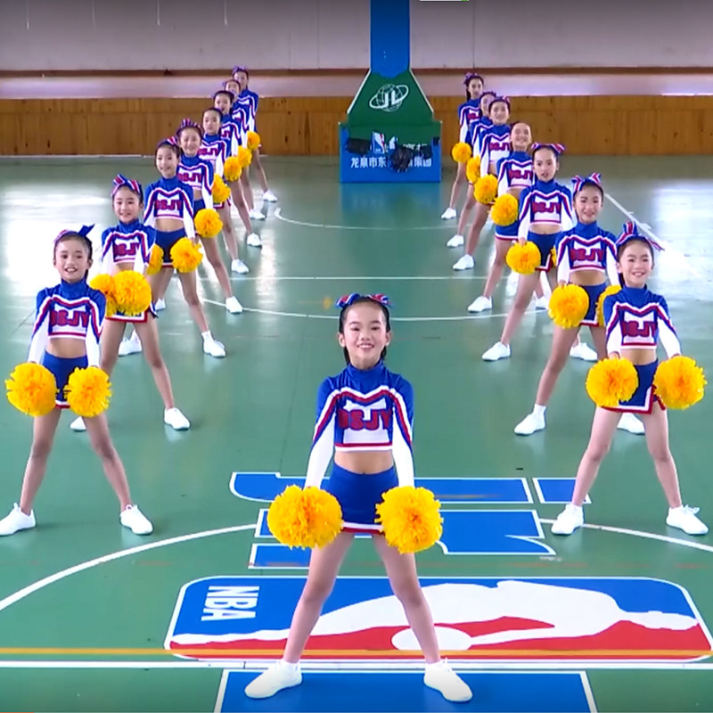 儿童啦啦操服装拉拉队足球宝贝表演服中小学生运动会开幕式演出服