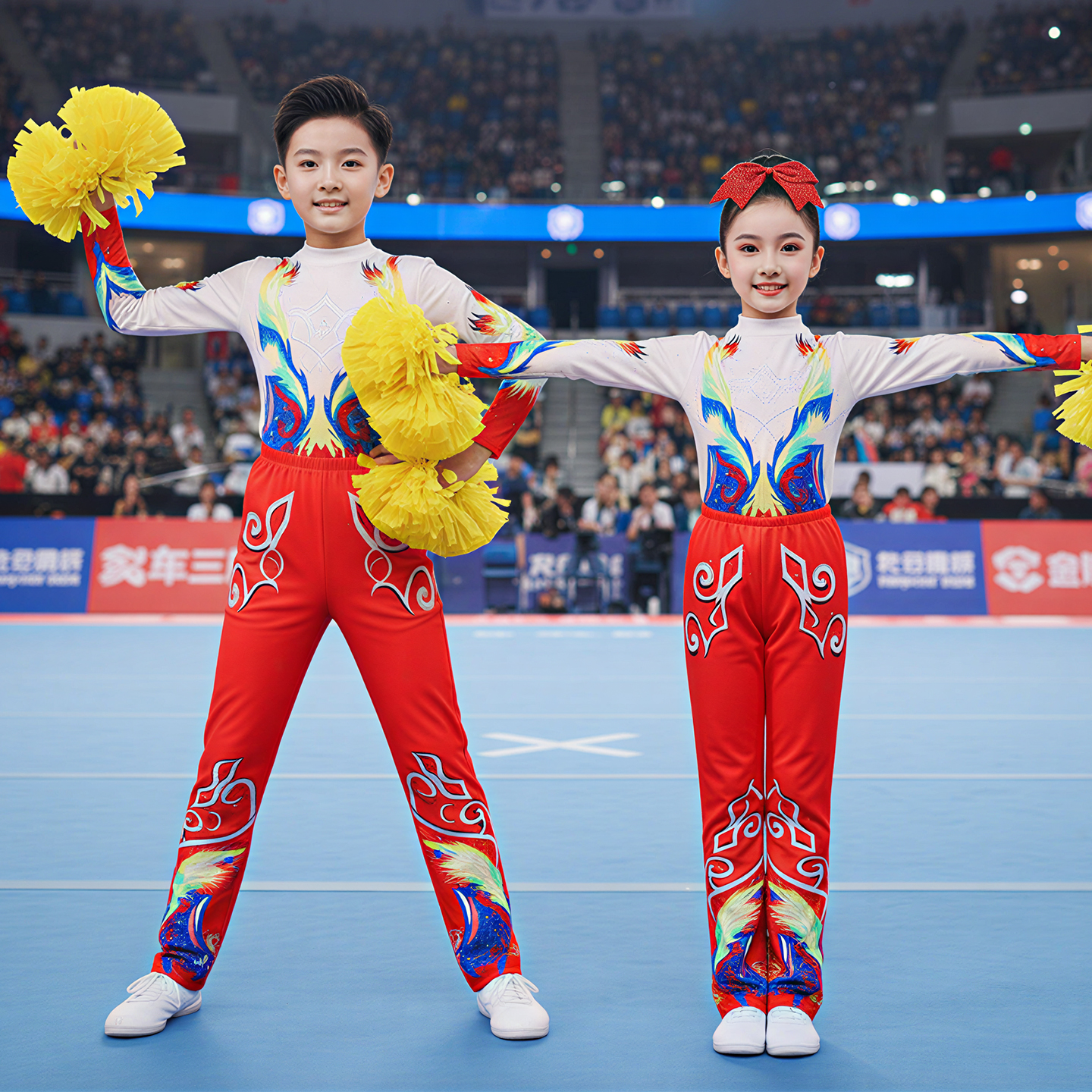 艺考竞技健美操男女啦啦队比赛服