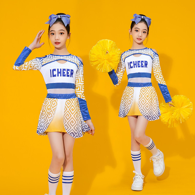 啦啦操比赛服女中小学生运动会