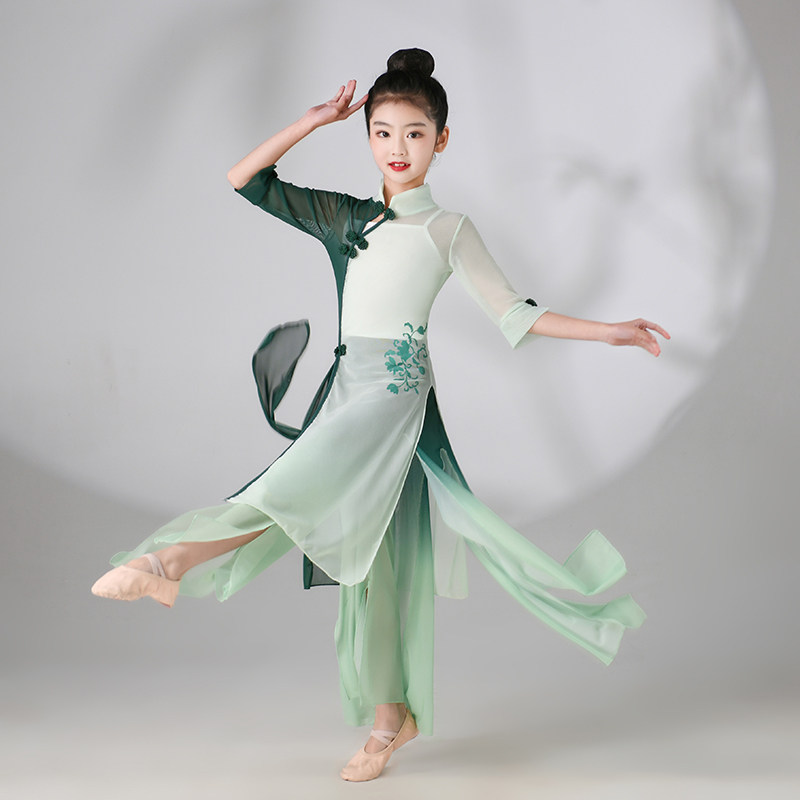 古典舞蹈演出服女飘逸中国风儿童