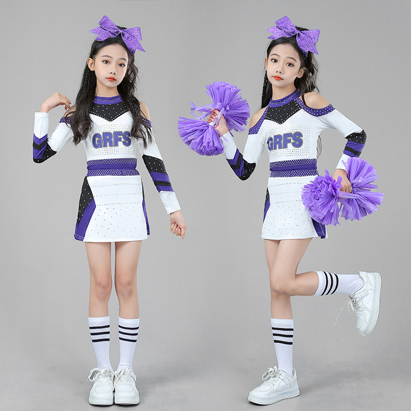 女健美操舞蹈拉拉队儿童演出服