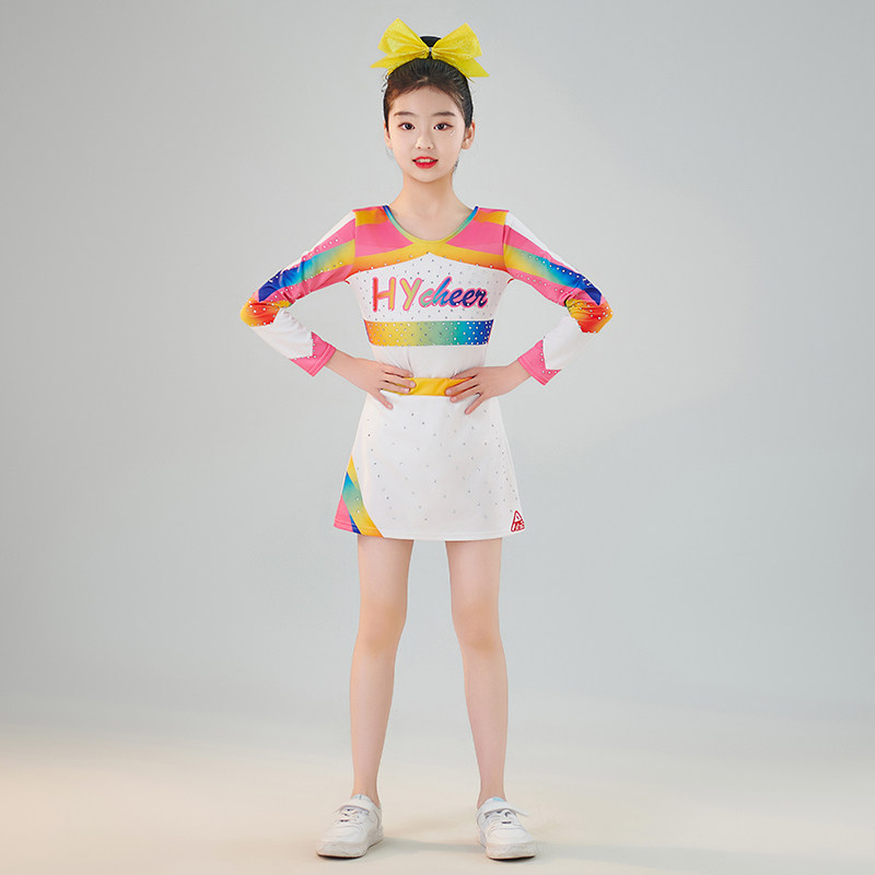 童儿专业啦啦操拉拉队比赛演出服中小学生健身操竞技运动会体操服