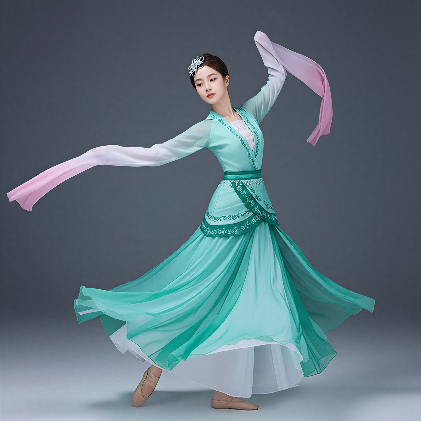 踏春行同款舞蹈演出服采薇踏歌