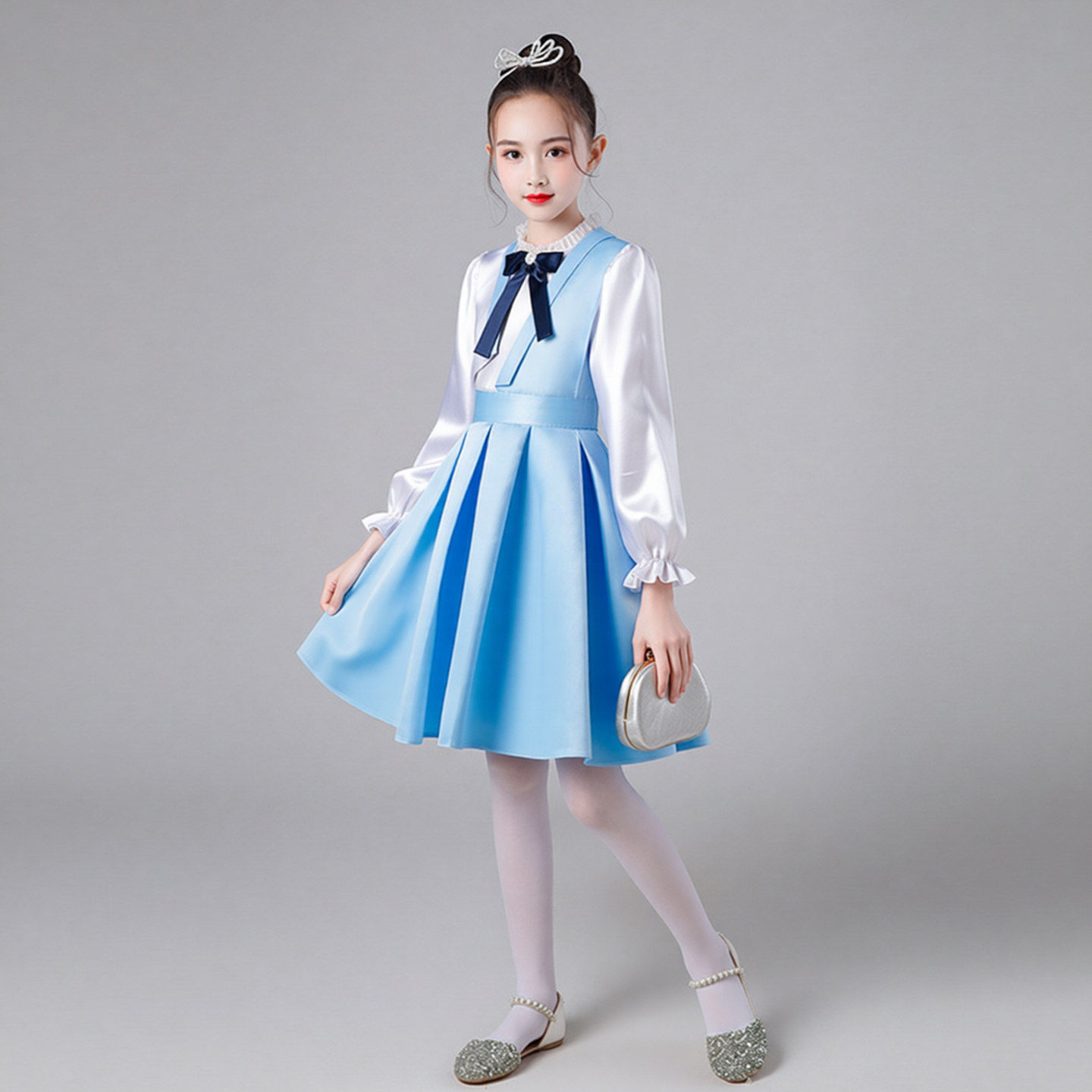 儿童小学生合唱服装女童爱国诗歌