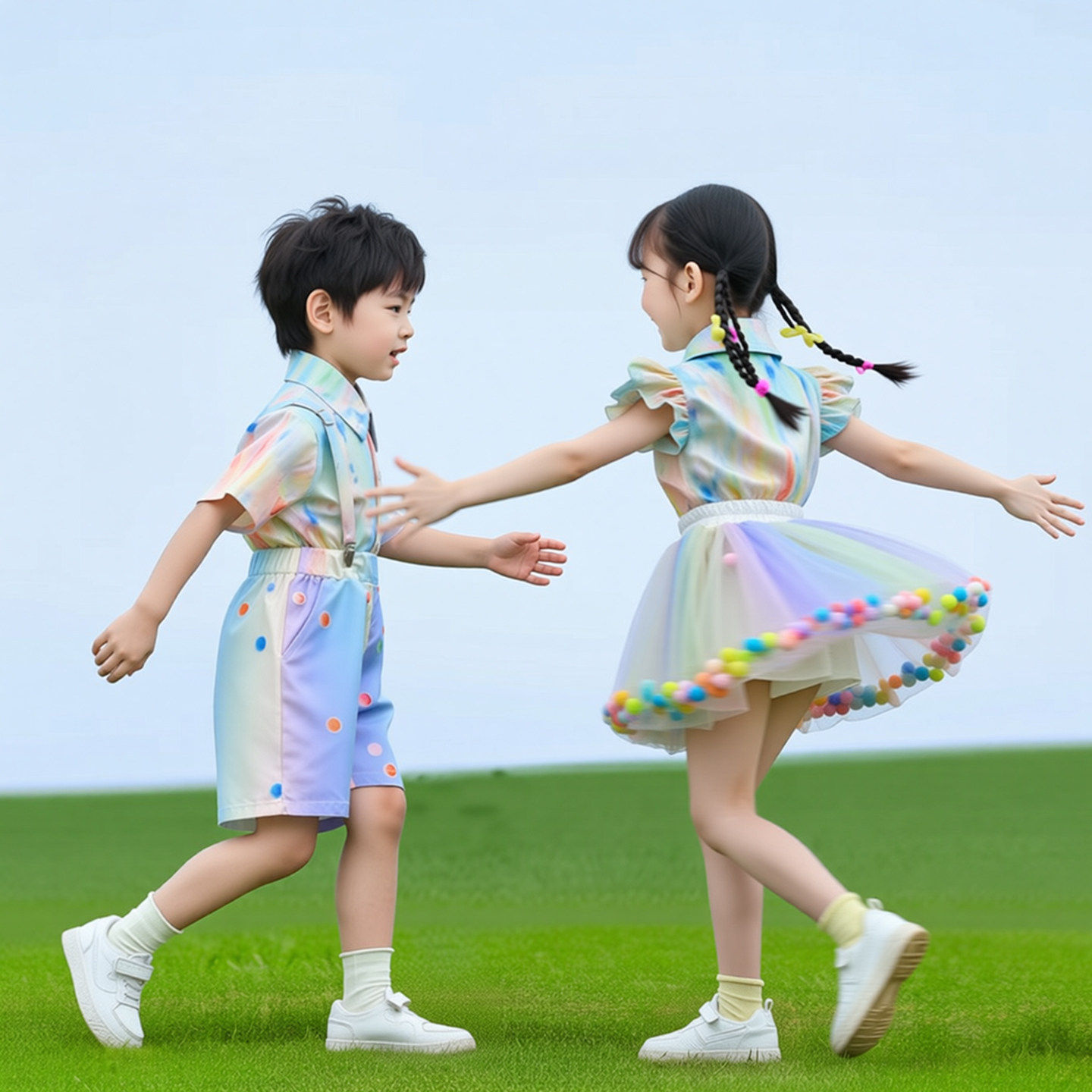 六一儿童表演服装幼儿园背带裤