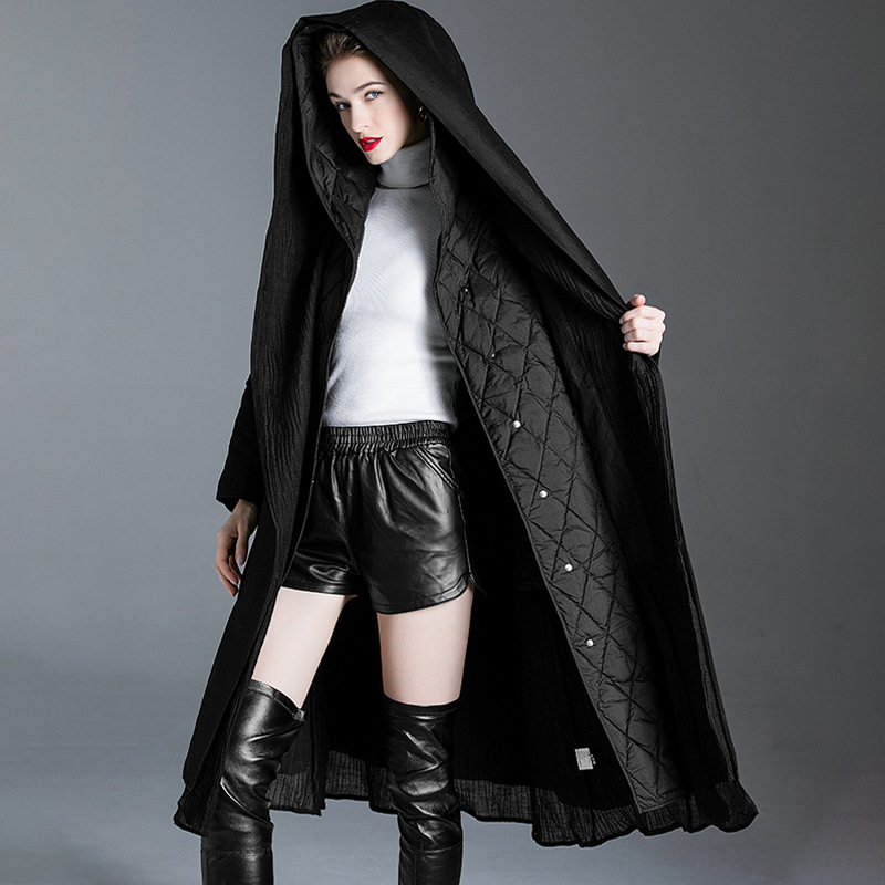 欧洲站黑色百搭羽绒服女冬季新款
