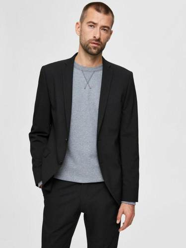 春秋男士黑色小西装外套