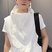 新款 双拉链防晒连帽马甲外套女夏季 设计感百搭透气 双层带网