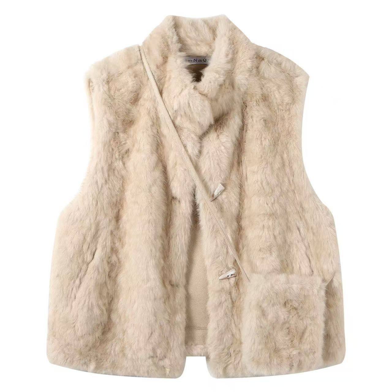 秋冬季新品仿水貂马甲仿皮草外套托斯卡纳加厚坎肩环保毛洋气背心,女装/女士精品,马夹,淘宝优惠券,粉丝福利购,淘宝优惠卷