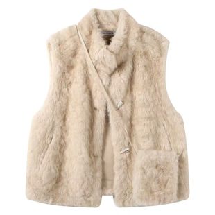 秋冬季新品仿水貂马甲仿皮草外套托斯卡纳加厚坎肩环保毛洋气背心