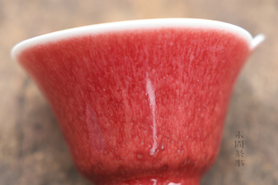 【暂售完】青塘山房 两瓣小高足夕颜杯 豇豆红 新款