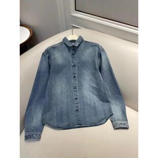 【笑笑家】2025新款潮流牛仔丹宁翻领衬衫外套（建议干洗）W0119