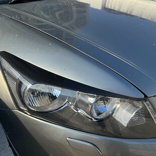 灯贴碳纤维灯眉盖装 前脸大灯改装 饰件 13款 适用于本田八代雅阁08
