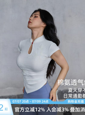 一乐国风立领5A抗菌透气T恤