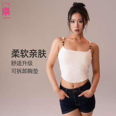 一乐新中式带胸垫瑜伽背心夏季
