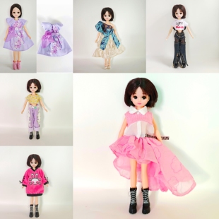 丽佳娃娃azone1/6分xs体合穿千禧辣妹亚文化y2k换装娃衣裙子