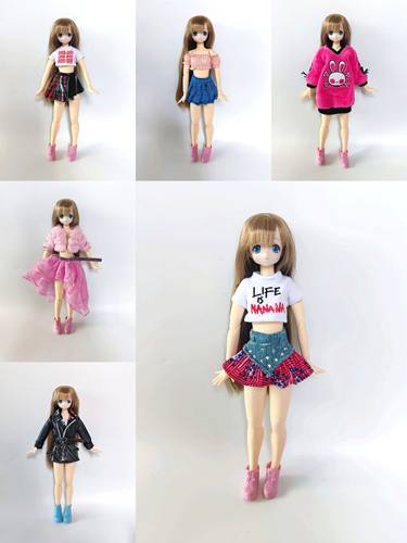 azone1/6 6分娃娃s体m体娃衣连衣裙千禧辣妹 亚文化 y2k换装娃衣