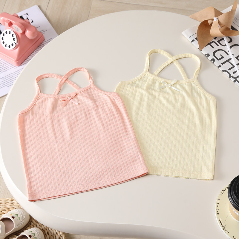 女宝宝纯棉背心打底内穿夏季薄款小童吊带女童无袖上衣新款外穿