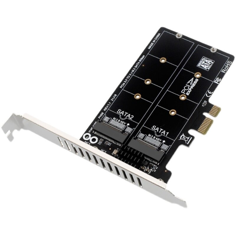 PH58 M.2 SATA TO PCIE TRANSFER CARD DUAL DISK ARRAY CARD RAID EXPANSION CARD JMB582