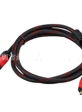 HDMI转MiniHDMI转接线数据线高清线电脑电视连接线红黑色尼龙外网