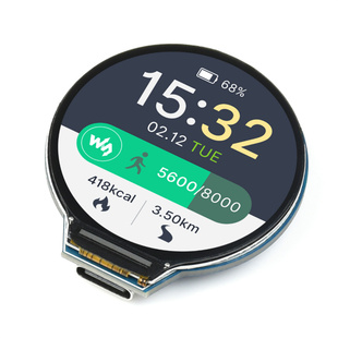 微雪RP2040-LCD-1.28 圆形屏幕小板型加速度与陀螺仪传感器开发板