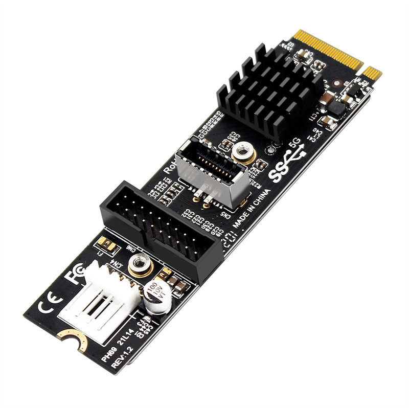 PH69 M.2 MKEY PCIE TO FRONT USB3.1 5GB TYPE-C+19 20PIN EXPANSION CARD