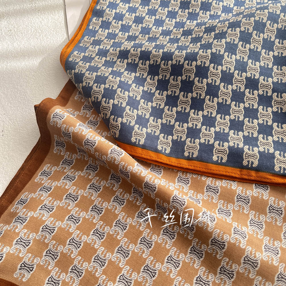 春秋冬印花复古男女印花小方巾