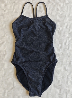 美国T家黑色竞技竞速专业连体泳衣大开背训练比赛抗氯减阻学游泳