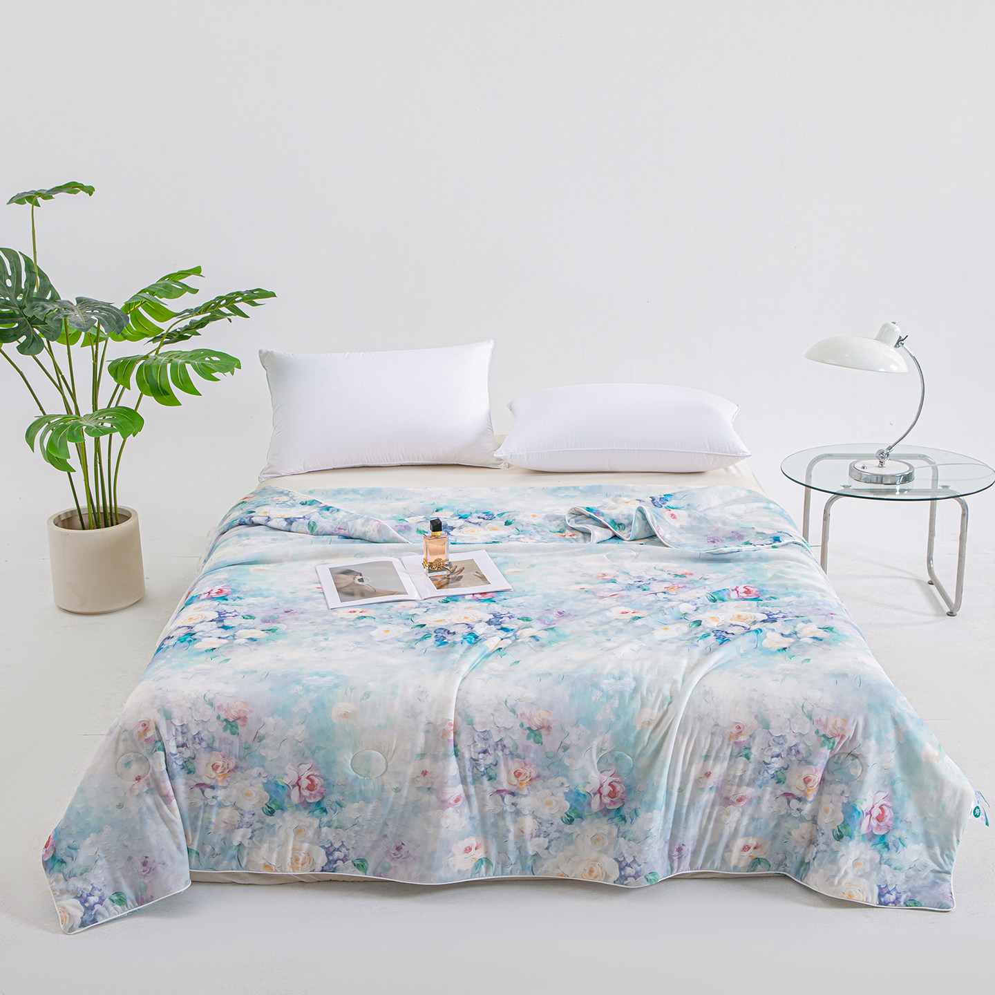 正品凉感丝桑蚕丝夏凉被夏天印花单人学生空调被夏季薄被可机洗