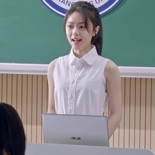 原版骄阳似我赵今麦聂曦光同款背心连衣裙翻领无袖裙子女衣服潮