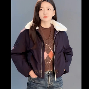 原版罚罪2梁洁文江燕同款夹克外套翻领拼接披肩棉服上衣女衣服潮