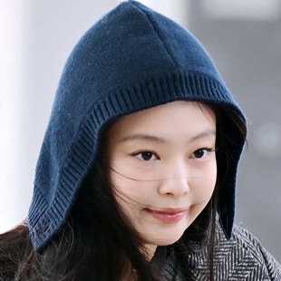 原版Blackpink金智妮jennie同款针织帽子男女ins毛线帽护耳冷帽潮