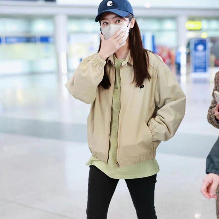 欧洲张小斐同款夹克外套短款女工装polo翻领老钱风覆古美式飞行员,女装/女士精品,礼服/晚装,淘宝优惠券,粉丝福利购,淘宝优惠卷