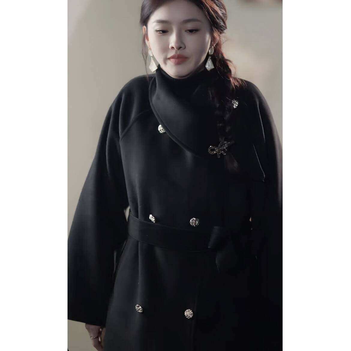 原版短剧陷落京霓孙芊浔沈京霓同款毛呢外套秋冬翻领大衣女衣服潮,女装/女士精品,礼服/晚装,淘宝优惠券,粉丝福利购,淘宝优惠卷